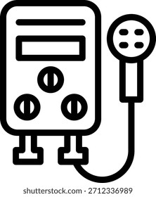 Estilo del icono del calentador de agua del diseño del Vector