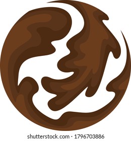 Vector Design of a Water Logo in Brown