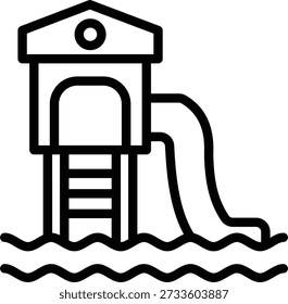 Vector Design Water Slide Icon Style