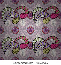 Vector design. Watercolor style. Seamless spring pattern with neutral, black and white Flowers, neutral, black and white, little neutral, black and white flowers.