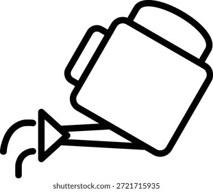 Estilo del icono de la lata de riego del diseño del Vector