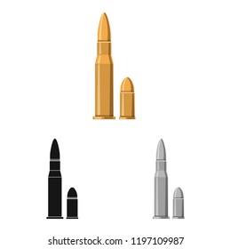 Vector design of weapon and gun icon. Collection of weapon and army stock vector illustration.