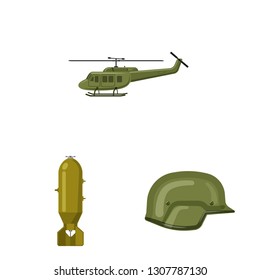 Vector design of weapon and gun logo. Collection of weapon and army vector icon for stock.