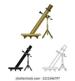 Vector design of weapon and gun symbol. Set of weapon and army stock vector illustration.