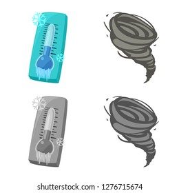 Vector design of weather and climate icon. Collection of weather and cloud stock symbol for web.