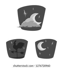 Vector design of weather and climate logo. Collection of weather and cloud stock symbol for web.