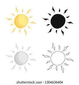 Vector design of weather and climate logo. Collection of weather and cloud vector icon for stock.
