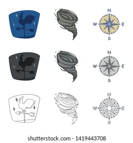 Vector design of weather and climate logo. Collection of weather and cloud vector icon for stock.