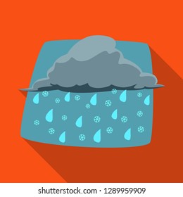Vector design of weather and climate sign. Collection of weather and cloud stock symbol for web.