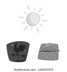 Vector design of weather and climate symbol. Set of weather and cloud stock symbol for web.