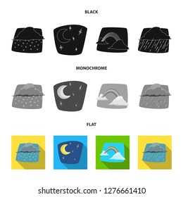 Vector design of weather and climate symbol. Collection of weather and cloud stock symbol for web.