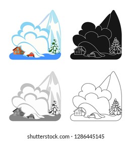 Vector design of weather and distress logo. Collection of weather and crash vector icon for stock.