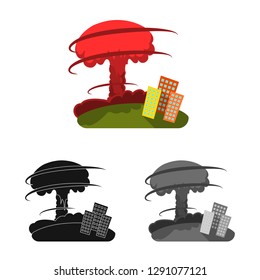 Vector design of weather and distress logo. Collection of weather and crash vector icon for stock.