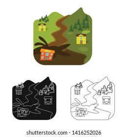 Vector design of weather and distress logo. Collection of weather and crash vector icon for stock.