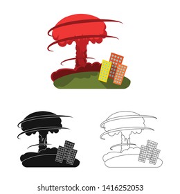 Vector design of weather and distress logo. Collection of weather and crash stock symbol for web.