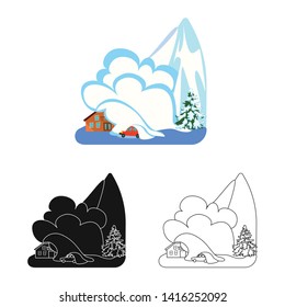 Vector design of weather and distress logo. Set of weather and crash stock vector illustration.