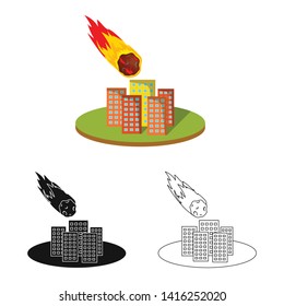 Vector design of weather and distress sign. Set of weather and crash stock vector illustration.
