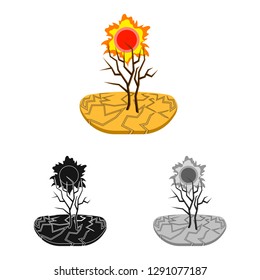 Vector design of weather and distress symbol. Collection of weather and crash vector icon for stock.