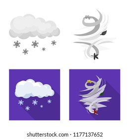 Vector design of weather and weather icon. Collection of weather and application stock symbol for web.