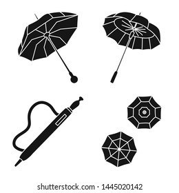 Vector design of weather and rainy icon. Collection of weather and rain stock vector illustration.