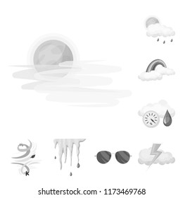 Vector design of weather and weather symbol. Collection of weather and application vector icon for stock.