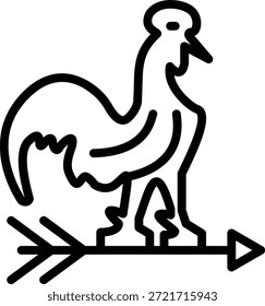 Vector Design Weathercock Icon Style