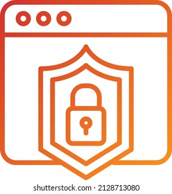 Vector Design Web Protection Icon Style