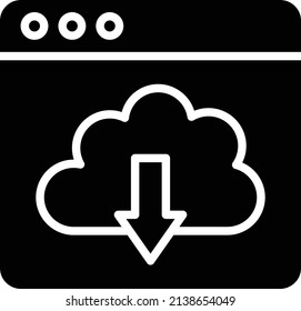 Vector Design Webpage Download Icon Style