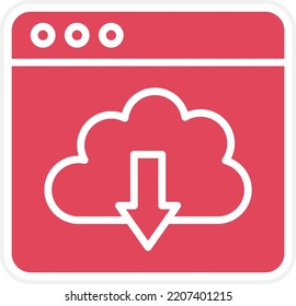 Vector Design Webpage Download Icon Style