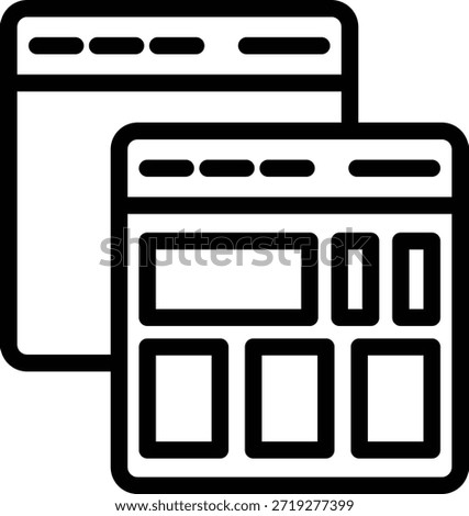 Vector Design Webpages Icon Style