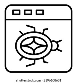 Vector Design Website Bug Icon Style