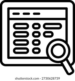 Estilo de icono de Búsqueda de Sitio web de diseño de Vector