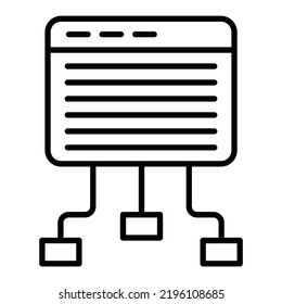 Vector Design Website Structure Icon Style