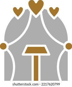Vector Design Wedding Arch Icon Style