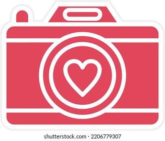 Vector Design Wedding Camera Icon Style