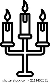 Vector Design Wedding Candle Icon Style