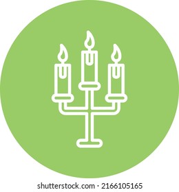 Diseño de vectores Estilo de icono de velas de boda
