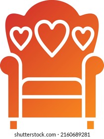 Vector Design Wedding Chair Icon Style