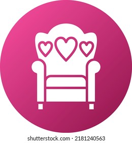 Estilo de icono de la silla de la casada de diseño de vectores