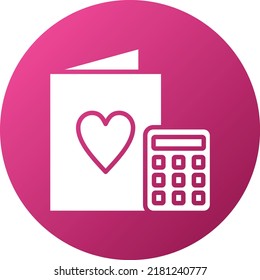 Estilo de icono de coste de boda de diseño de vectores