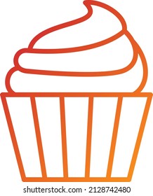 Vector Design Wedding Cupcake Icon Style