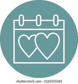 Vector Design Wedding Date Icon Style