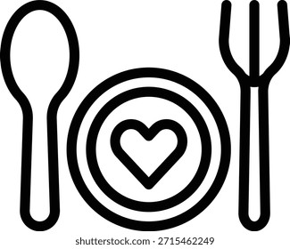 Vector Design Wedding Dinner Icon Style