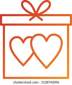 Vektordesign Hochzeitsgeschenk-Symbolstil