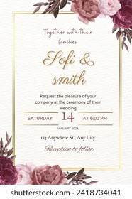 Vector design for a wedding invitation 