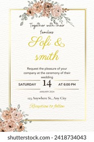 Vector design for a wedding invitation 