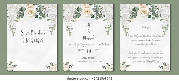 Vector design for a wedding invitation card 
