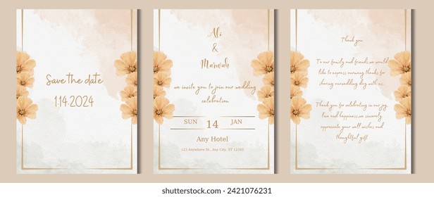Vector design for a wedding invitation card 