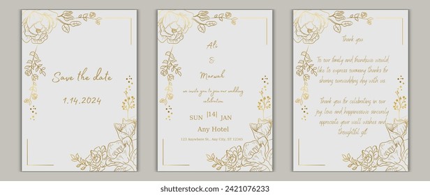 Vector design for a wedding invitation card 
