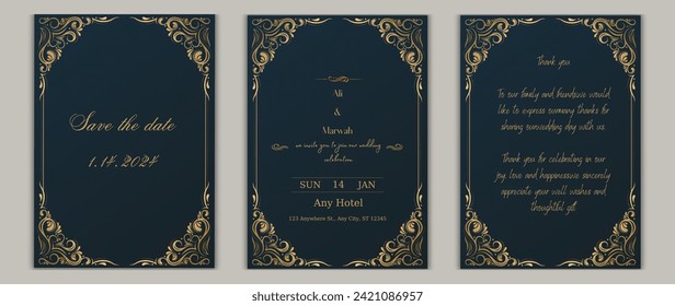 Vector design for a wedding invitation card 